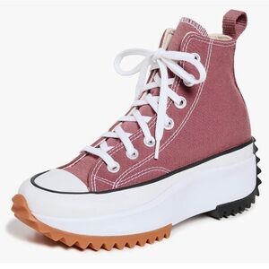 Converse Women's Run Star Hike Canvas Platforms mauve color